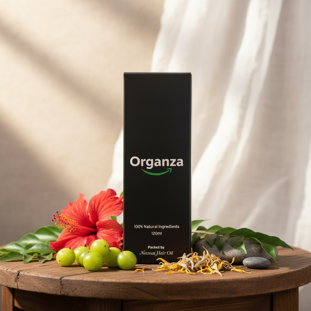 Neemat Hair Oil in natural setting